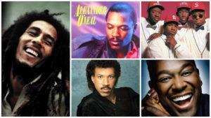 Bob Marley, Alexander O’Neal, Boyz 2 Men, Lionel Richie & Luther Vandross