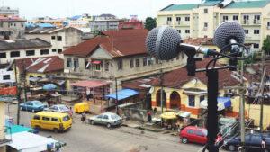 Recording in Yaba, Lagos. Photo by Emeka Ogboh